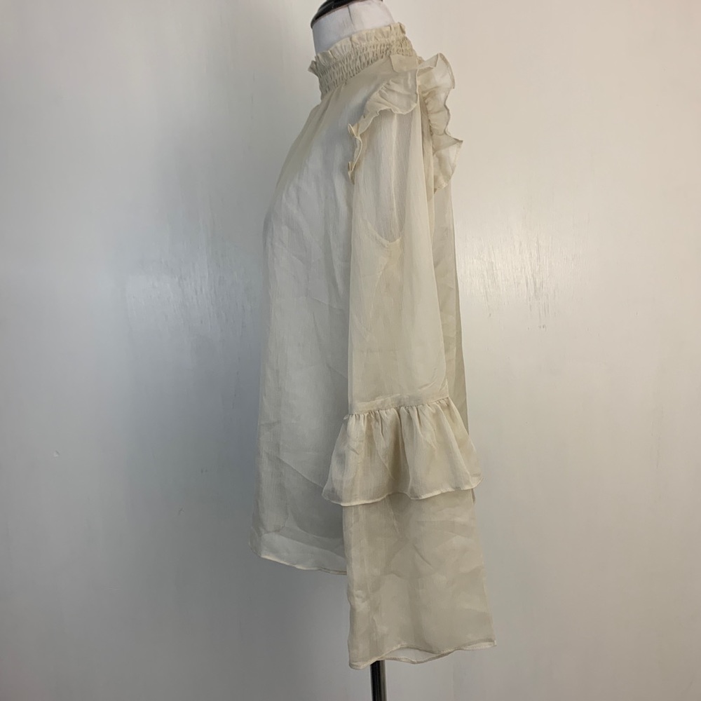 In The Style High Neck Ruffle Blouse - Picture 2 of 7